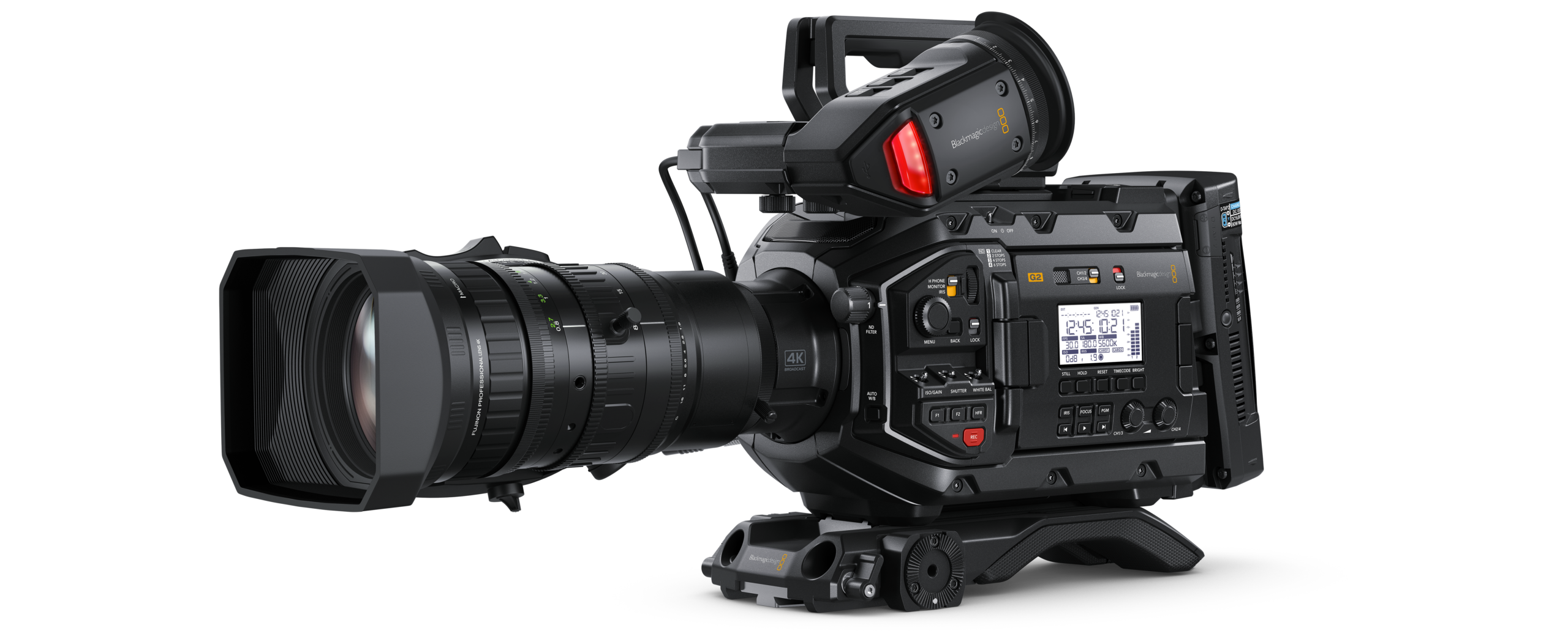 Blackmagic-URSA-Broadcast-G2-Lens-Angle Telecamera broadcast Blackmagic URSA Broadcast G2 con obiettivo